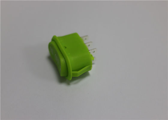 Oval Şekilli Su Geçirmez Mini Rocker Anahtarı, Yeşil Rocker Anahtarı 10a 250 v