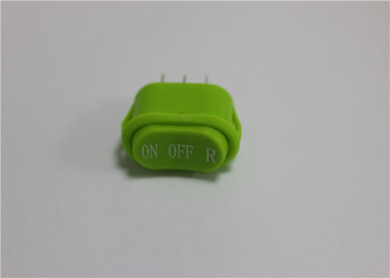 Oval Şekilli Su Geçirmez Mini Rocker Anahtarı, Yeşil Rocker Anahtarı 10a 250 v